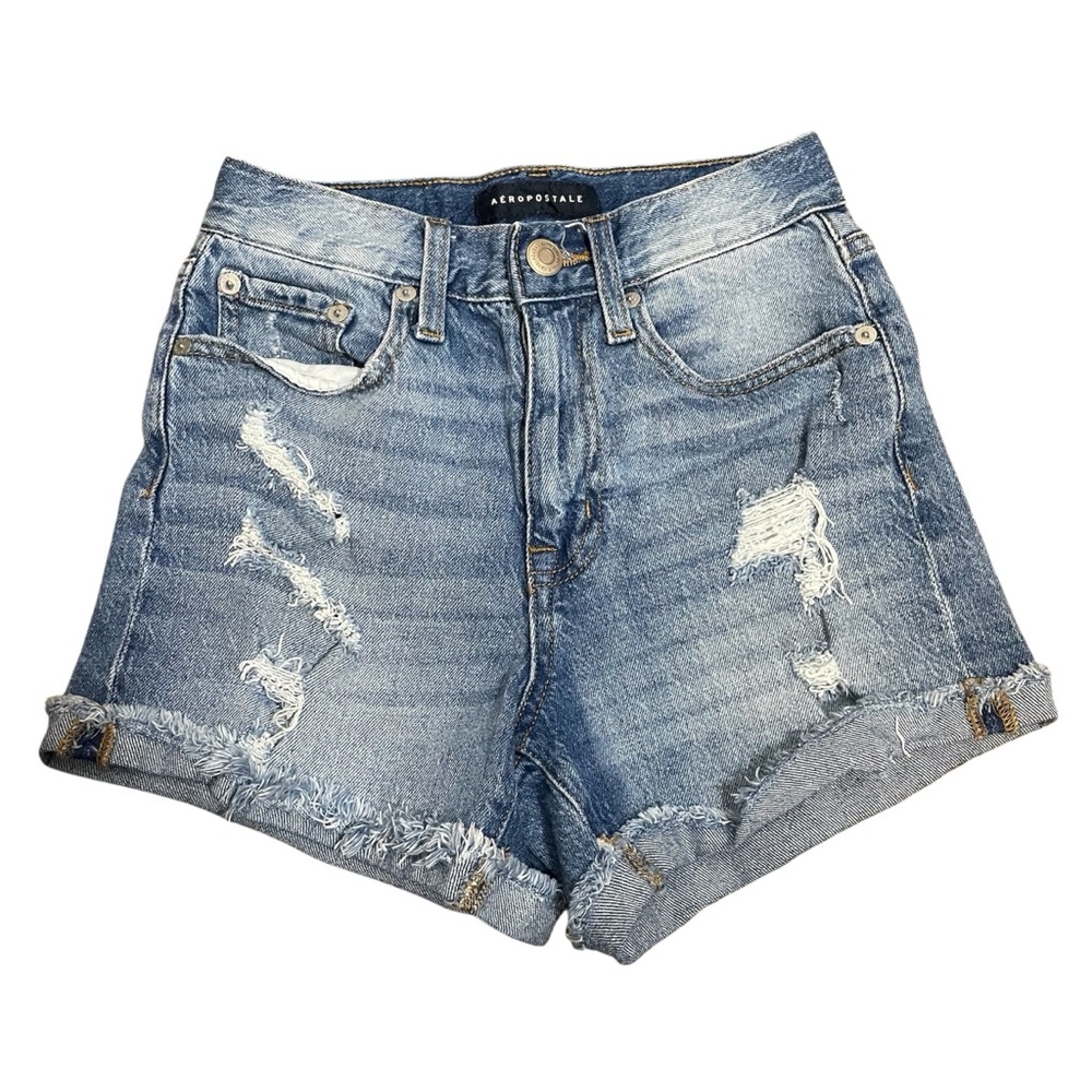 Aeropostale Mom Short High Rise Denim Shorts
